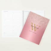 Roos Gold Glitter Monogram Professional Business Planner (Display)