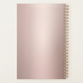 Roos Gold Glitter Monogram Teacher Planner (Achterkant)