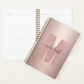 Roos Gold Glitter Monogram Teacher Planner (Display)