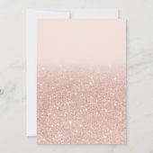 Roos gold glitter ombre script 13 Birthday Kaart (Achterkant)