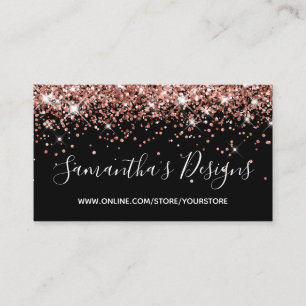 Roos Gold Glitter Online Store Black Visitekaartje