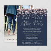 Roos Gold Glitter Photo Blue Reception (Voorkant / Achterkant)