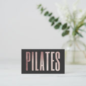 Roos Gold Glitter Pilates Visitekaartje (Staand voorkant)