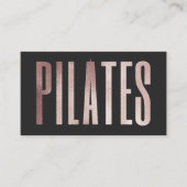 Roos Gold Glitter Pilates Visitekaartje (Voorkant)