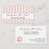 Roos Gold Glitter Pink Prints Dog Grooming Visitekaartje (Voorkant / Achterkant)