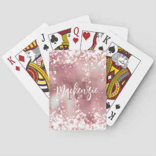 Roos Gold Glitter Pokerkaarten