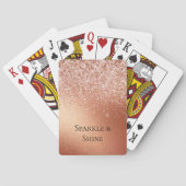 Roos Gold Glitter Pokerkaarten (Achterkant)
