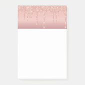 Roos Gold Glitter Post-it® notes (Voorkant)