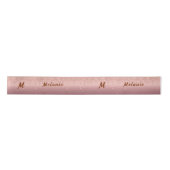 Roos Gold Glitter Ribbon - Aangepaste naam en lett Lint (Voorkant)