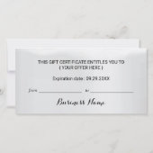 Roos Gold Glitter Salon Winter Gift Certificates (Achterkant)