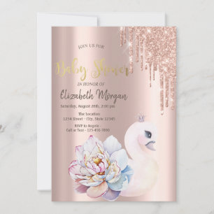Roos Gold Glitter-schijven Baby zwoegBaby shower Kaart