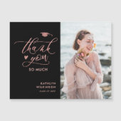 Roos Gold Glitter Script Afstuderen Hartelijk dank (Voorkant)