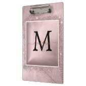 Roos Gold Glitter Script Monogram Klembord (Links)