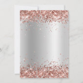 Roos Gold Glitter Silver Gradient Kaart (Achterkant)