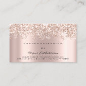 Roos Gold Glitter Spark Visitekaartje (Voorkant)