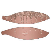 Roos Gold Glitter Sparkle Drip Monogram Naam Basketbal (Panelen)