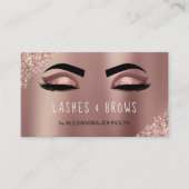 Roos Gold Glitter Sparkle Eyelashes Lashes Brows Visitekaartje (Voorkant)