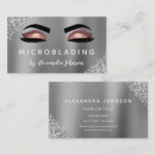 Roos Gold Glitter Sparkle Eyelashes Microblading Visitekaartje (Voorkant / Achterkant)