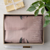 Roos Gold Glitter Sparkle Eyelashes Monogram Naam Tissuepapier (Geschenk)