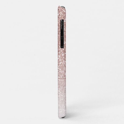 Roos Gold Glitter Sparkles Elegant Monogram Case-Mate iPhone Case (Achterkant/links)