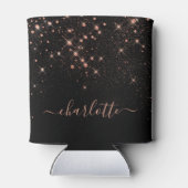 Roos Gold Glitter Sparkly Elegant Glamoureus Scrip Blikjeskoeler (Achterkant)