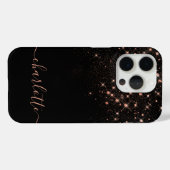 Roos Gold Glitter Sparkly Elegant Glamoureus Scrip Case-Mate iPhone Case (Achterkant (horizontaal))