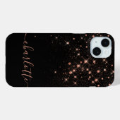 Roos Gold Glitter Sparkly Elegant Glamoureus Scrip Case-Mate iPhone Case (Achterkant (horizontaal))