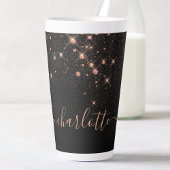 Roos Gold Glitter Sparkly Elegant Glamoureus Scrip Latte Mok