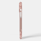 Roos Gold Glitter Sparkly iPhone Case Aangepaste t (Achterkant / Links)