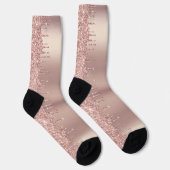 Roos Gold Glitter Sparkly Sokken (Rechts)