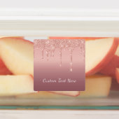 Roos Gold Glitter Sparkly Sticker met aangepaste t (Aangebracht)