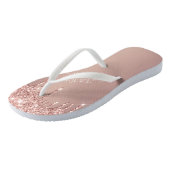 Roos Gold Glitter Sparkly Teenslippers Aangepaste  (Schuin)