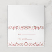 Roos Gold Glitter Stars Place Card (Buitenkant ongevouwen)
