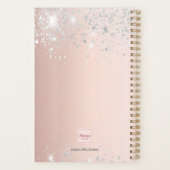 Roos Gold glitter stofmonogram Planner (Achterkant)
