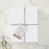 Roos Gold Glitter tapestandaard - Hartelijk dank Cadeaulabel (Met Touw)