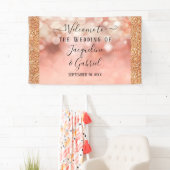 Roos Gold Glitter Twinkle Fairy Lights Blush Pink Spandoek (Insitu)