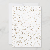 Roos Gold Glitter - Uitnodiging Eve-partij nieuwja (Achterkant)