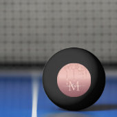 Roos Gold Glitter Uw Letter Naam Ping Pong Ball (Net)