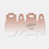 Roos Gold Glitter Vier Aangepaste Verjaardag Bedankdoosjes (Uitgevouwen)