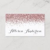 Roos Gold Glitter Visitekaartjes (Voorkant)