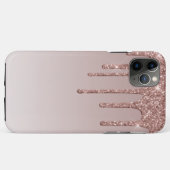 Roos Gold Glitter vloeibare schijven Case-Mate iPhone Case (Achterkant (horizontaal))