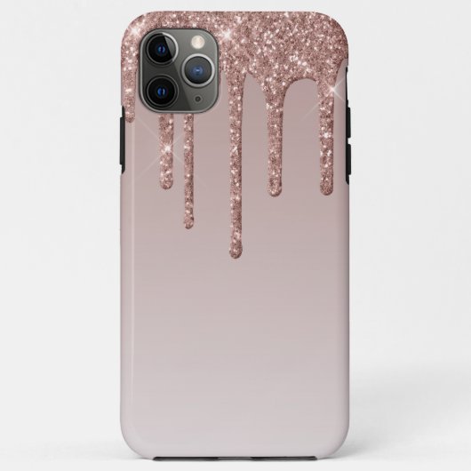 Roos Gold Glitter vloeibare schijven Case-Mate iPhone Case (Achterkant)