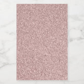 Roos Gold Glitter Voedselcontainer Etiket (Enkel label)