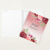 Roos Gold Glitter Waterverf Floral Planner (Display)