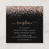 Roos Gold Glitter Weddenschap Black - Gegevens ove Informatiekaartje (Voorkant)