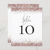 Roos Gold Glitter WeddenTabel Geen wit (Voorkant / Achterkant)