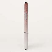 Roos Gold Glitter Wit Monogram Zwart Script Naam Case-Mate iPhone Case (Achterkant / rechts)