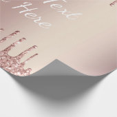 Roos Gold Glitter Wrapping Paper met aangepaste te Cadeaupapier (Hoek)