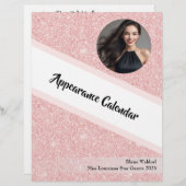 Roos Gold Glitz | Pageant Multomap Agenda pagina (Voorkant / Achterkant)