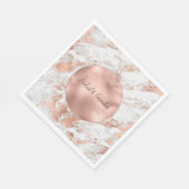 Roos Gold Glitz White marmer Servet (Hoek)